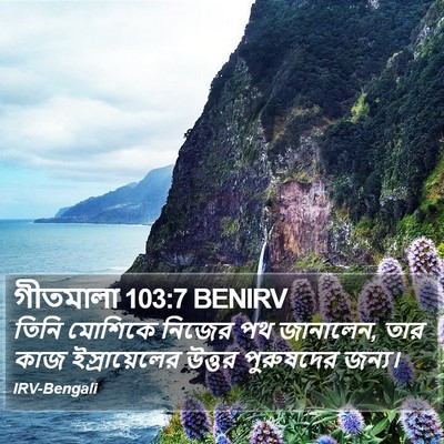 গীতমালা 103:7 BENIRV Bible Verse Image