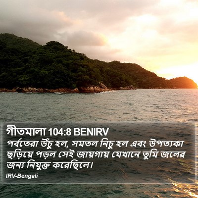 গীতমালা 104:8 BENIRV Bible Verse Image