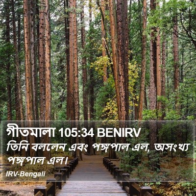 গীতমালা 105:34 BENIRV Bible Verse Image