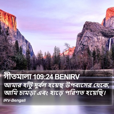 গীতমালা 109:24 BENIRV Bible Verse Image