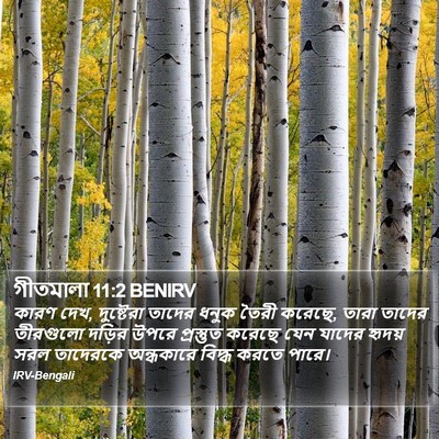 গীতমালা 11:2 BENIRV Bible Verse Image