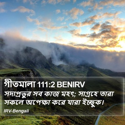 গীতমালা 111:2 BENIRV Bible Verse Image