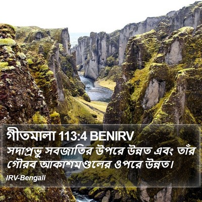গীতমালা 113:4 BENIRV Bible Verse Image