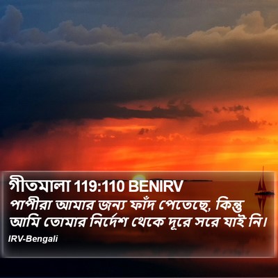 গীতমালা 119:110 BENIRV Bible Verse Image