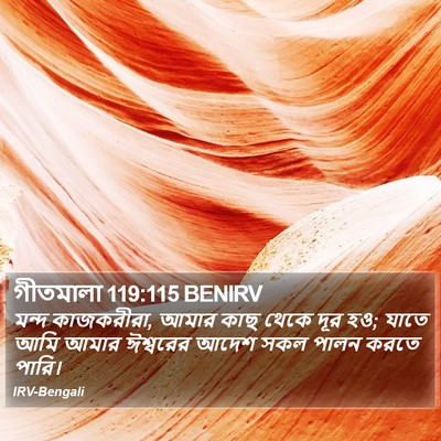 গীতমালা 119:115 BENIRV Bible Verse Image