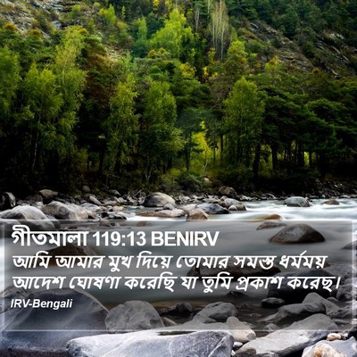 গীতমালা 119:13 BENIRV Bible Verse Image