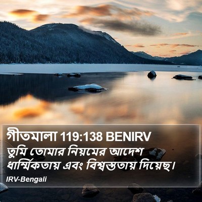 গীতমালা 119:138 BENIRV Bible Verse Image