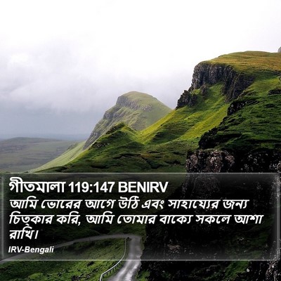 গীতমালা 119:147 BENIRV Bible Verse Image