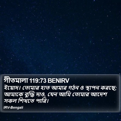 গীতমালা 119:73 BENIRV Bible Verse Image