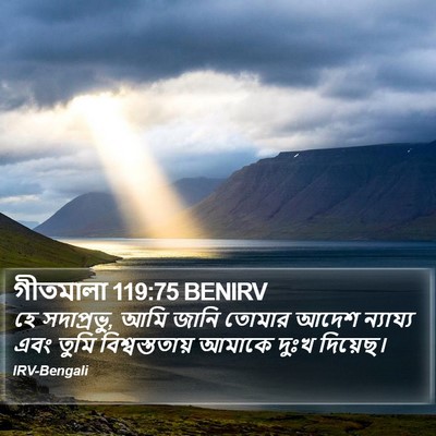 গীতমালা 119:75 BENIRV Bible Verse Image