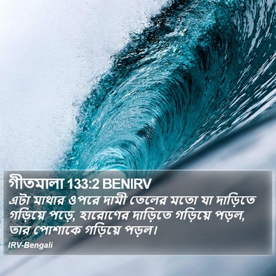 গীতমালা 133:2 BENIRV Bible Verse Image