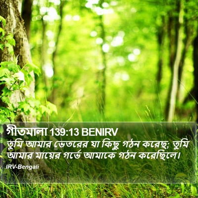 গীতমালা 139:13 BENIRV Bible Verse Image