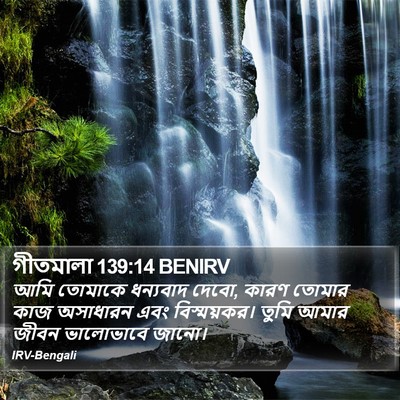 গীতমালা 139:14 BENIRV Bible Verse Image