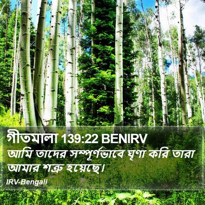 গীতমালা 139:22 BENIRV Bible Verse Image