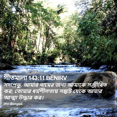 গীতমালা 143:11 BENIRV Bible Verse Image