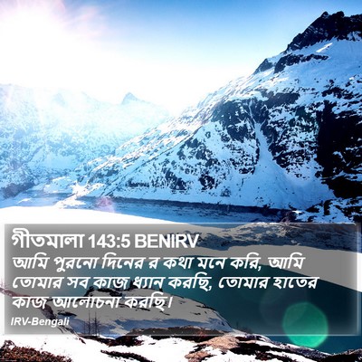গীতমালা 143:5 BENIRV Bible Verse Image