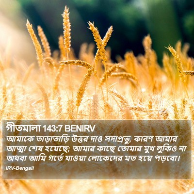 গীতমালা 143:7 BENIRV Bible Verse Image