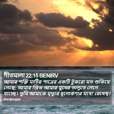 গীতমালা 22:15 BENIRV Bible Verse Image