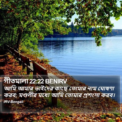 গীতমালা 22:22 BENIRV Bible Verse Image