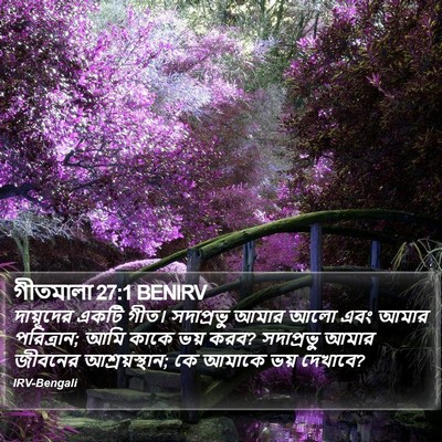 গীতমালা 27:1 BENIRV Bible Verse Image