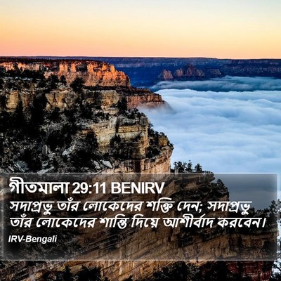 গীতমালা 29:11 BENIRV Bible Verse Image