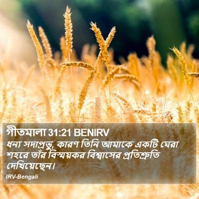 গীতমালা 31:21 BENIRV Bible Verse Image