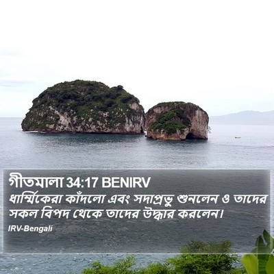 গীতমালা 34:17 BENIRV Bible Verse Image