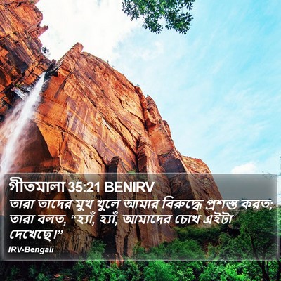গীতমালা 35:21 BENIRV Bible Verse Image