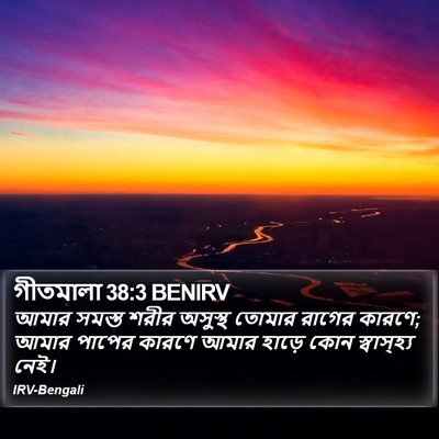 গীতমালা 38:3 BENIRV Bible Verse Image