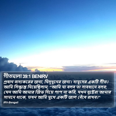 গীতমালা 39:1 BENIRV Bible Verse Image