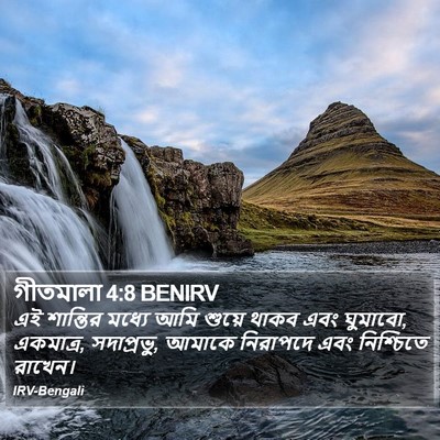 গীতমালা 4:8 BENIRV Bible Verse Image
