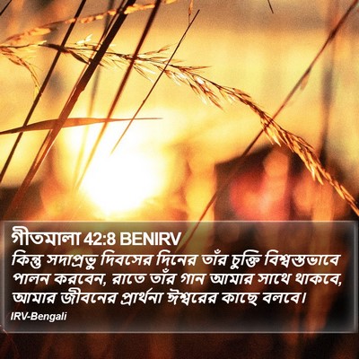 গীতমালা 42:8 BENIRV Bible Verse Image
