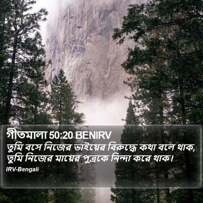 গীতমালা 50:20 BENIRV Bible Verse Image