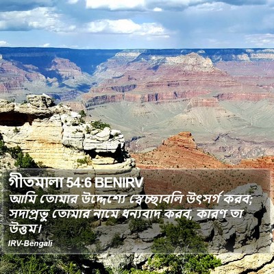 গীতমালা 54:6 BENIRV Bible Verse Image