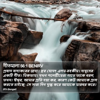 গীতমালা 56:1 BENIRV Bible Verse Image