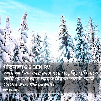 গীতমালা 6:6 BENIRV Bible Verse Image