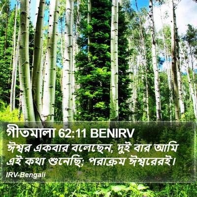 গীতমালা 62:11 BENIRV Bible Verse Image