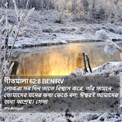 গীতমালা 62:8 BENIRV Bible Verse Image