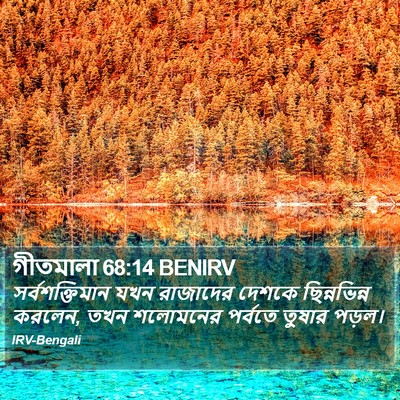 গীতমালা 68:14 BENIRV Bible Verse Image