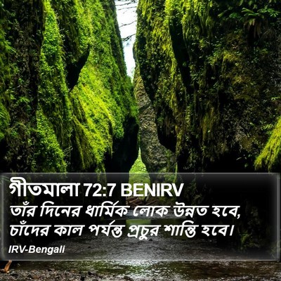গীতমালা 72:7 BENIRV Bible Verse Image
