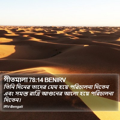 গীতমালা 78:14 BENIRV Bible Verse Image