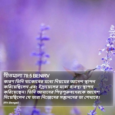 গীতমালা 78:5 BENIRV Bible Verse Image