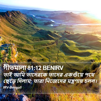 গীতমালা 81:12 BENIRV Bible Verse Image