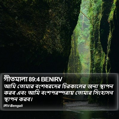গীতমালা 89:4 BENIRV Bible Verse Image