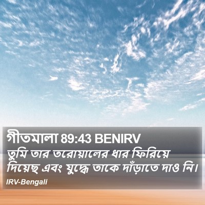 গীতমালা 89:43 BENIRV Bible Verse Image
