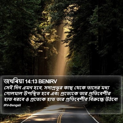 জখৰিয়া 14:13 BENIRV Bible Verse Image
