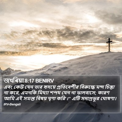 জখৰিয়া 8:17 BENIRV Bible Verse Image