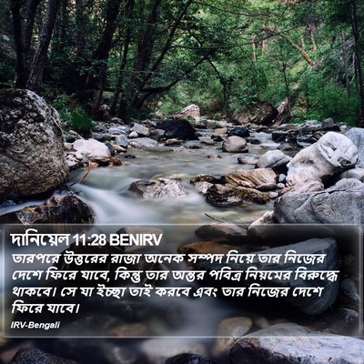 দানিয়েল 11:28 BENIRV Bible Verse Image