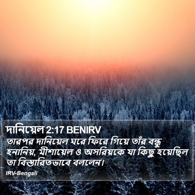 দানিয়েল 2:17 BENIRV Bible Verse Image