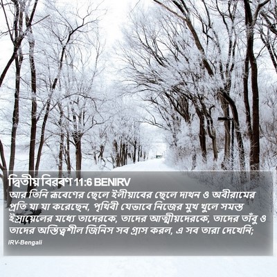দ্বিতীয় বিৱৰণ 11:6 BENIRV Bible Verse Image